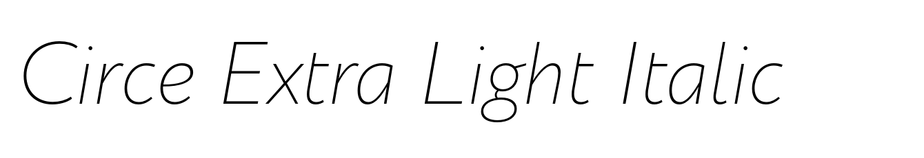 Circe Extra Light Italic